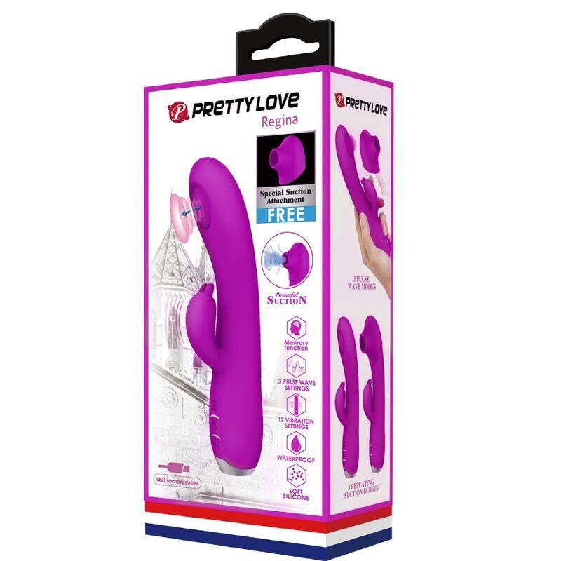 PRETTY LOVE VIBRADOR SUCKER RECARREGVEL REGINA ROXO