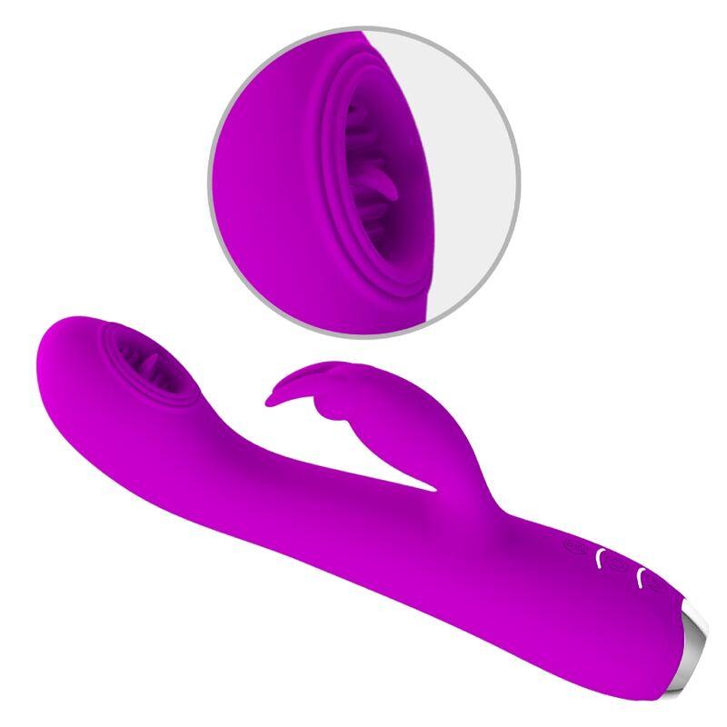 PRETTY LOVE VIBRADOR RECARREGVEL RACHEL COM SUCKER ROXO