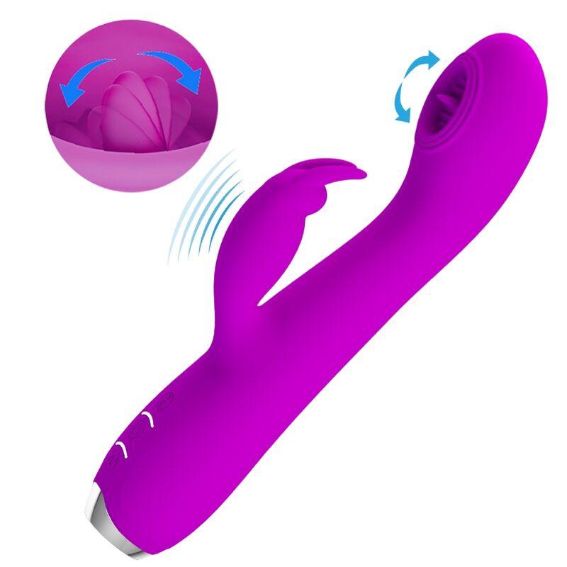 PRETTY LOVE VIBRADOR RECARREGVEL RACHEL COM SUCKER ROXO