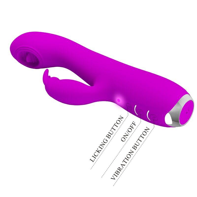 PRETTY LOVE VIBRADOR RECARREGVEL RACHEL COM SUCKER ROXO