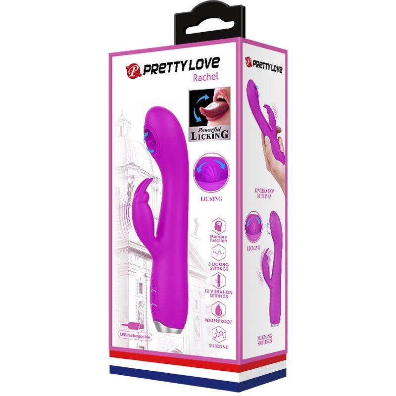 PRETTY LOVE VIBRADOR RECARREGVEL RACHEL COM SUCKER ROXO