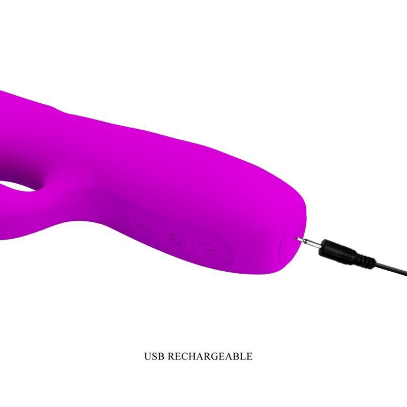 PRETTY LOVE VIBRADOR DE COELHO RECARREGVEL MELANIE ROXO