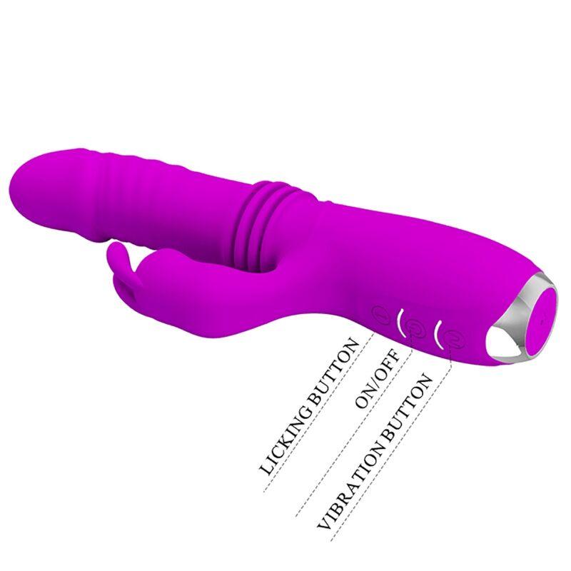 PRETTY LOVE VIBRADOR DE COELHO RECARREGVEL DOROTHY ROXO