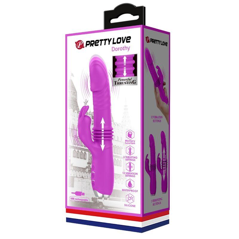 PRETTY LOVE VIBRADOR DE COELHO RECARREGVEL DOROTHY ROXO