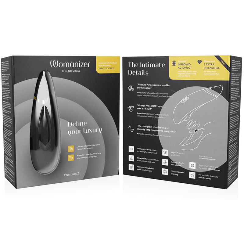 WOMANIZER PREMIUM 2 ESTIMULADOR CLITORIAL PRETO