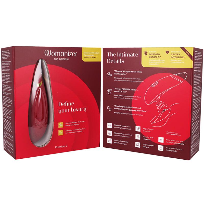 WOMANIZER PREMIUM 2 ESTIMULADOR CLITORIAL BORDEAUX