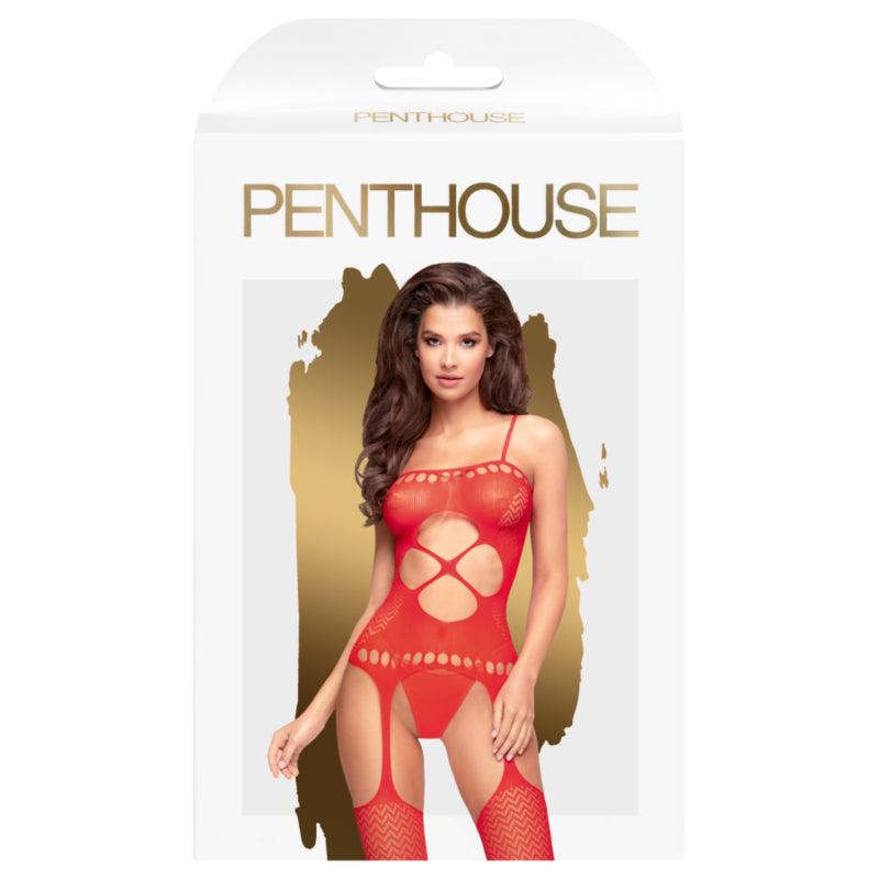 PENTHOUSE HOT NIGHTFALL BODYSTOCKING VERMELHO S L