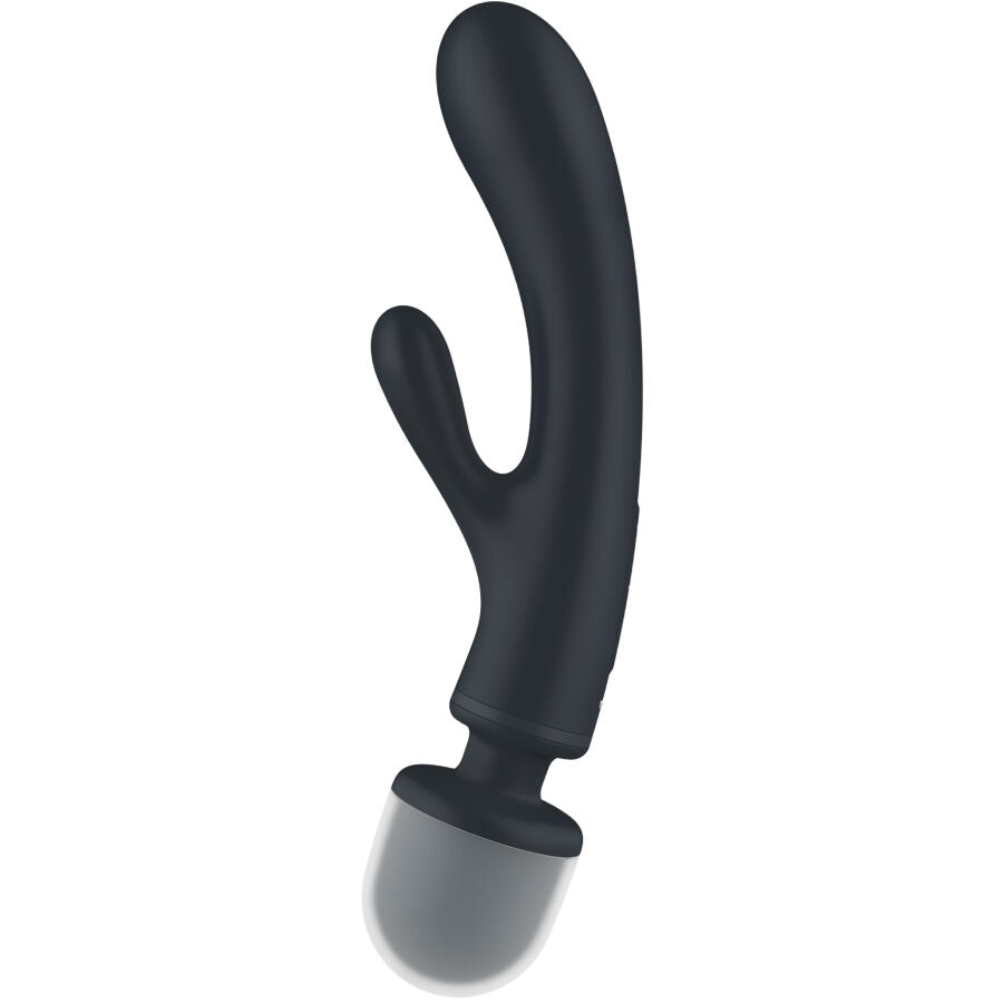 SATISFYER TRIPLE LOVER RABBIT VIBRADOR MASSAGER CINZA