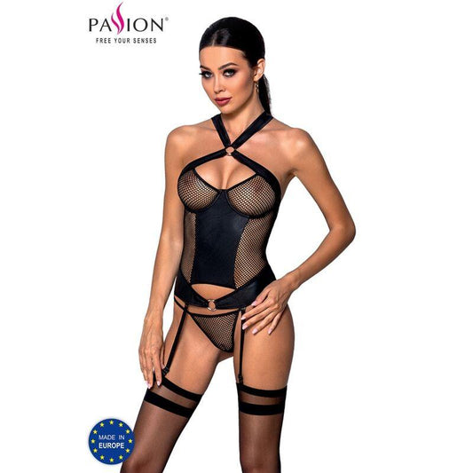 PASSION AMANDA CORSET COURO ECOLoGICO L XL