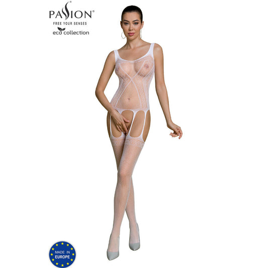 PASSION COLEO ECO BODYSTOCKING ECO BS007 BRANCO