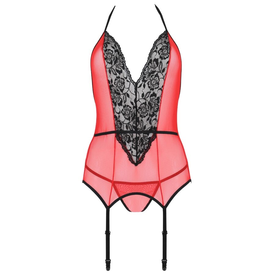 PASSION PEONIA CORSET LINHA ERoTICA VERMELHO S M