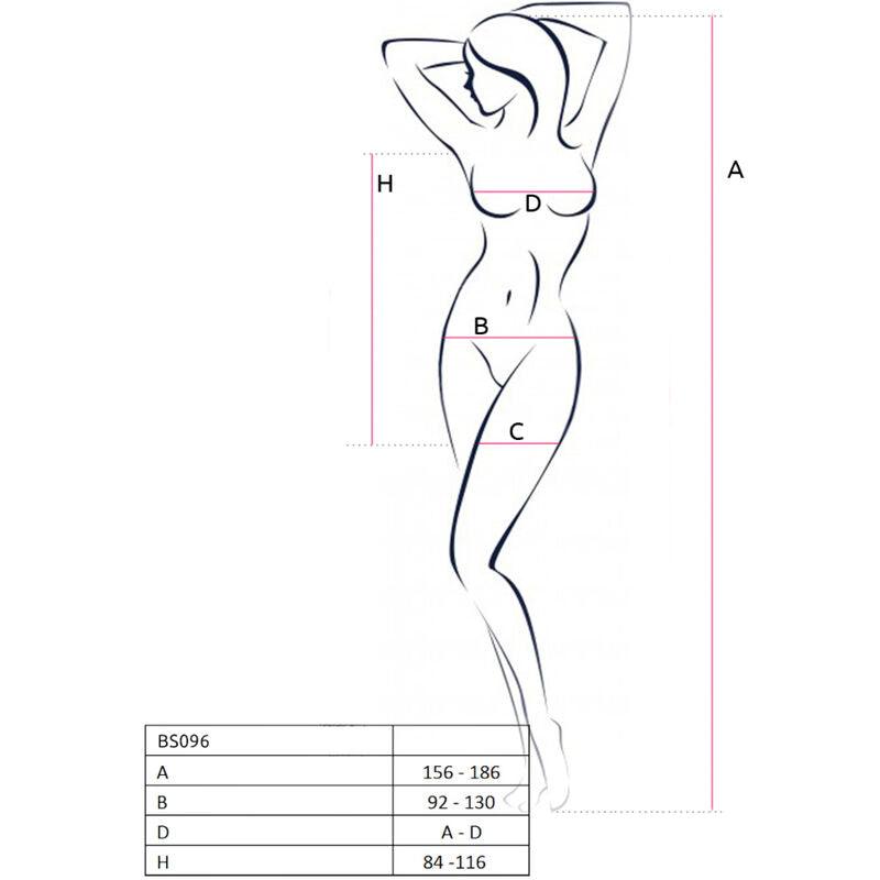 PASSION BS096 BODYSTOCK BRANCO TAMANHO uNICO