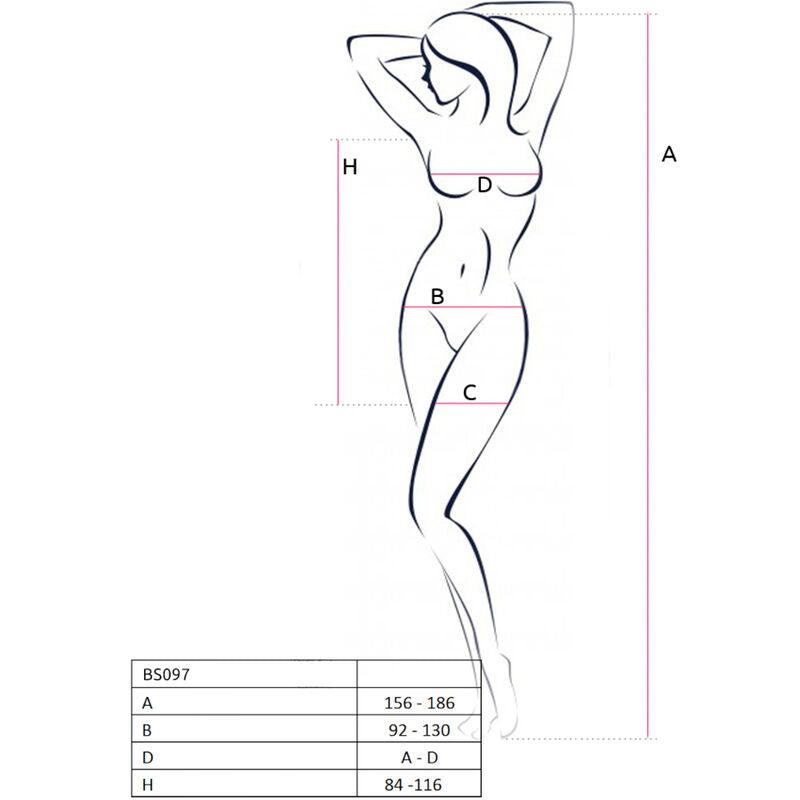 PASSION BS097 BODYSTOCK BRANCO TAMANHO uNICO