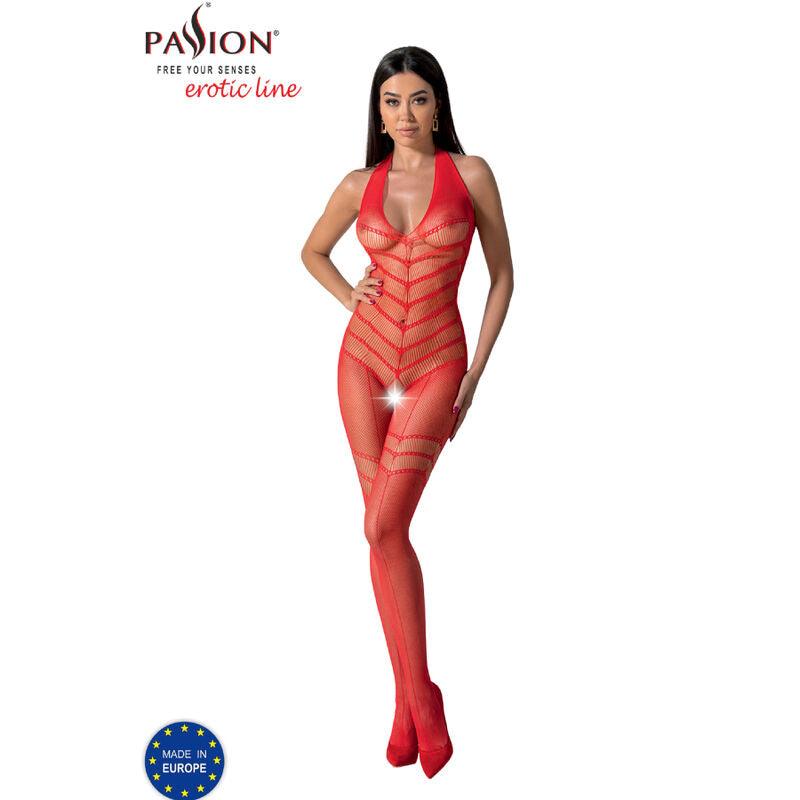 PASSION BS100 BODYSTOCKING VERMELHO TAMANHO uNICO