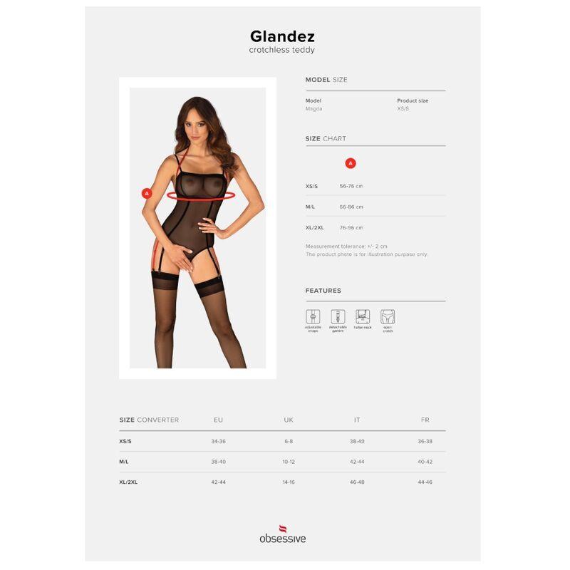 OBSESSIVE GLANDEZ TEDDY CROTCHLESS XL XXL