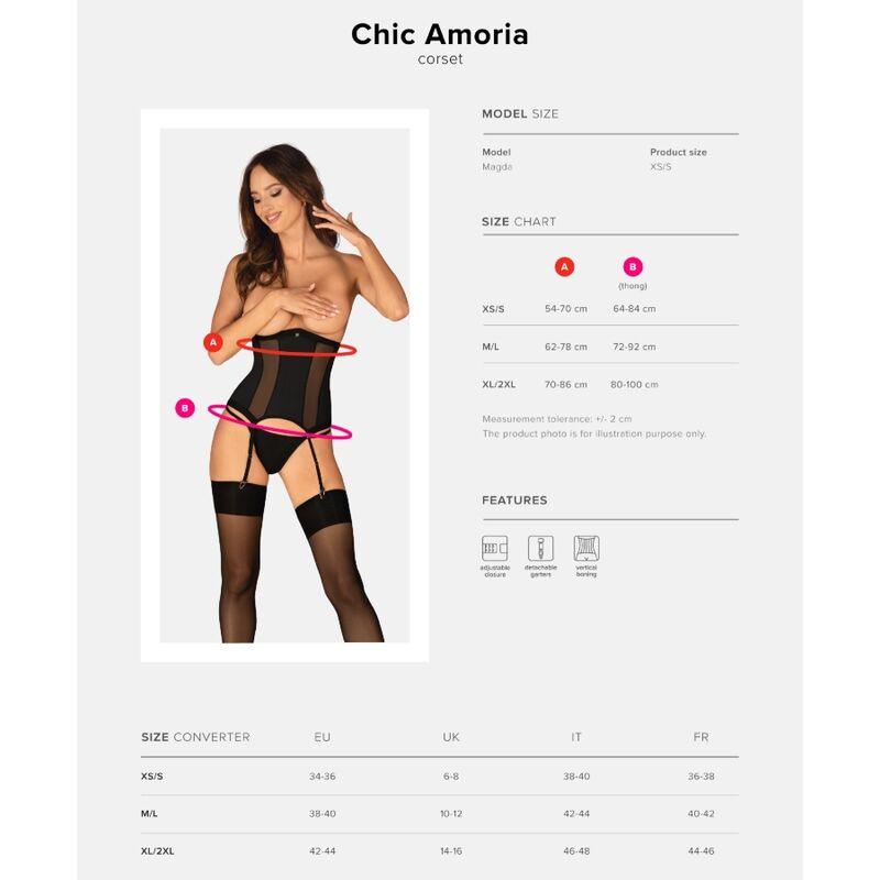 OBSESSIVE CHIC AMORIA CORSET TANGA XS S