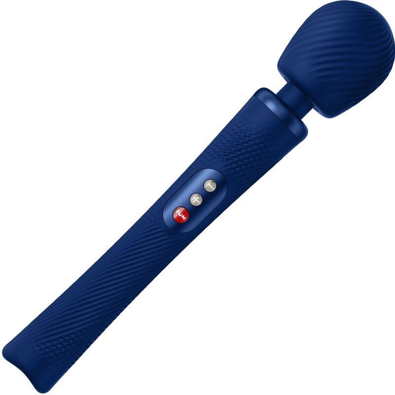 FUN FACTORY VIM SILICONE RECARREGVEL VIBRANTE PESO RUMBLE WAND MIDNIGHT BLUE