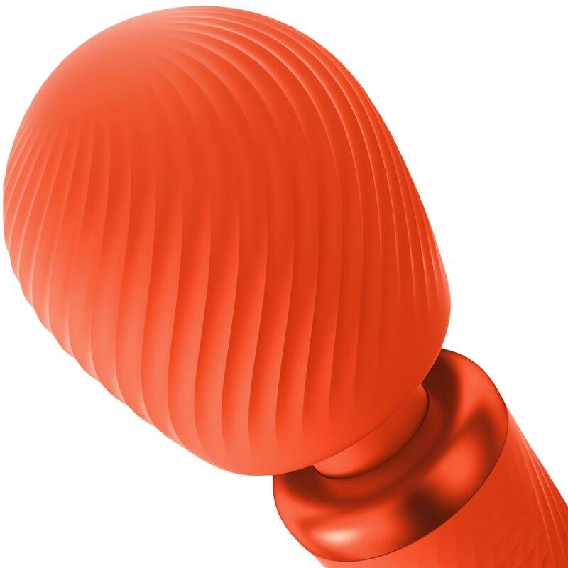 FUN FACTORY VIM SILICONE RECARREGVEL VIBRANTE PESO RUMBLE WAND SUNRISE ORANGE