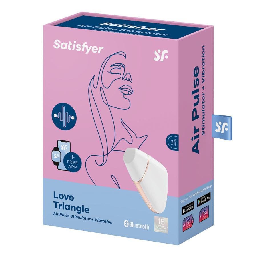 SATISFYER ESTIMULADOR E VIBRADOR LOVE TRIANGLE BRANCO