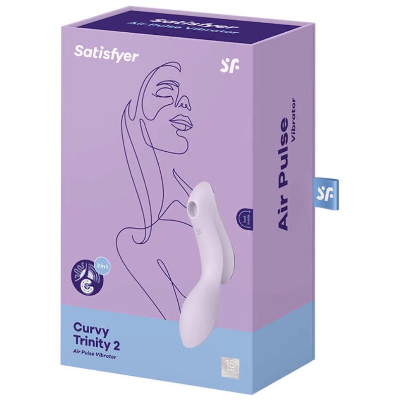 SATISFYER VIBRADOR DE PULSO DE AR CURVY TRINITY 2 ROXO