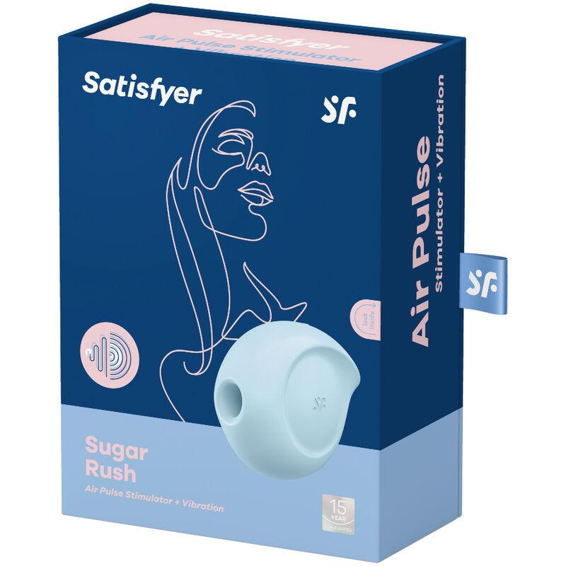 SATISFYER ESTIMULADOR E VIBRADOR SUGAR RUSH AZUL