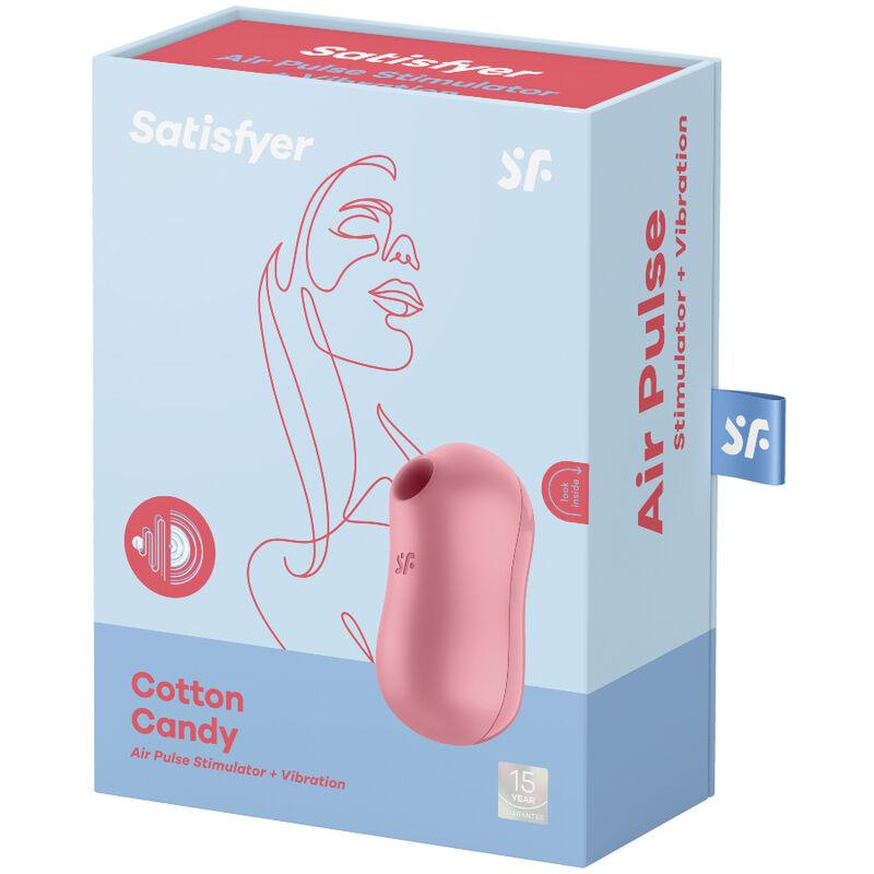 SATISFYER ESTIMULADOR E VIBRADOR DE PULSO DE AR COTTON CANDY ROSA