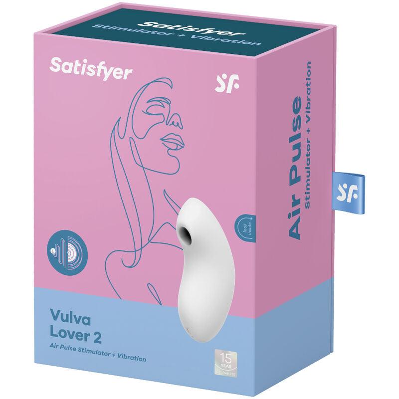 SATISFYER ESTIMULADOR E VIBRADOR DE PULSO DE AR VULVA LOVER 2 BRANCO