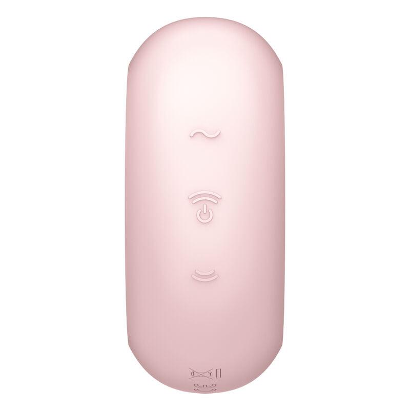 SATISFYER PRO TO GO 3 ESTIMULADOR E VIBRADOR DE PULSO DE AR DUPLO ROSA