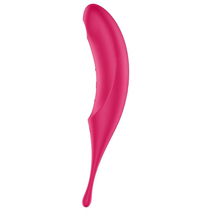 SATISFYER ESTIMULADOR E VIBRADOR DE PULSO TWIRLING PRO AIR VERMELHO