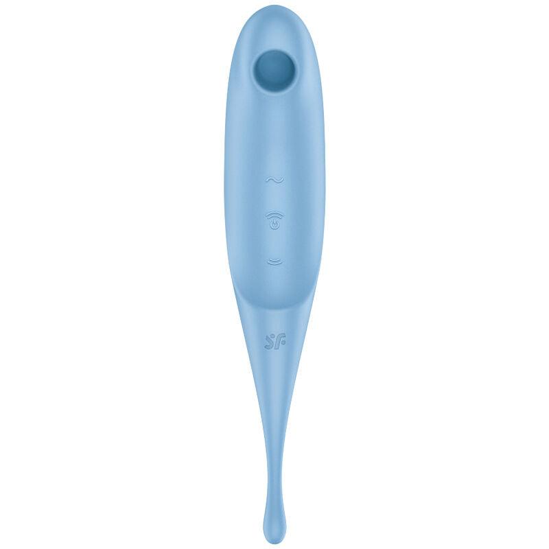 SATISFYER ESTIMULADOR E VIBRADOR DE PULSO TWIRLING PRO AIR AZUL