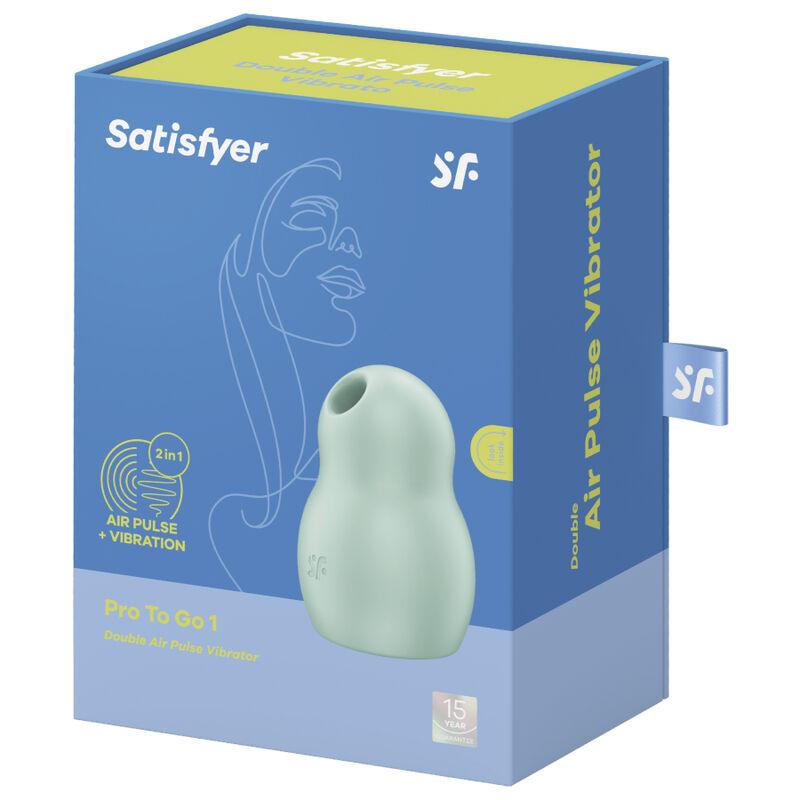 SATISFYER PRO TO GO 1 ESTIMULADOR E VIBRADOR DE PULSO DE AR DUPLO VERDE