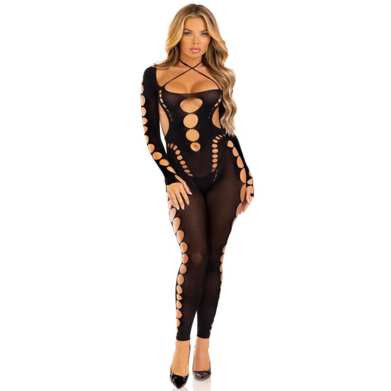 LEG AVENUE BODYSTOCKING DE TORNOZELO RECKLESS PRETO