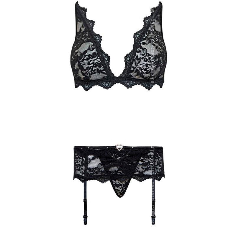 LIVCO CORSETTI FASHION BELITA LC 90231 SUTI CALCINHA CINTA LIGA PRETO S M