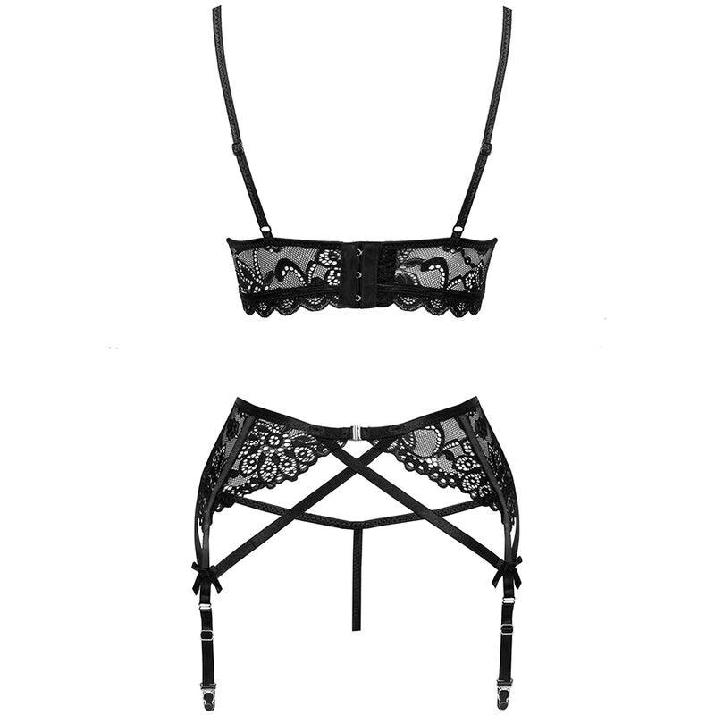 LIVCO CORSETTI FASHION MORIDAM LC 90552 SUTI CINTA LIGA CALCINHA NEGRO