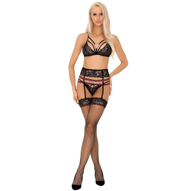 LIVCO CORSETTI FASHION SNEHANA LC 90443 SUTI CINTA LIGA CALCINHA PRETA