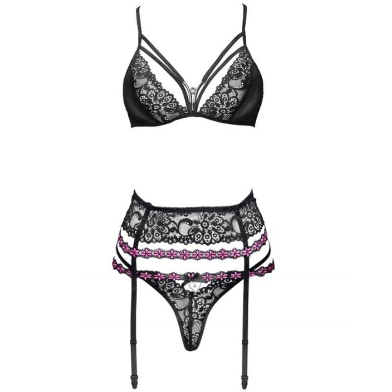 LIVCO CORSETTI FASHION SNEHANA LC 90443 SUTI CINTA LIGA CALCINHA PRETA