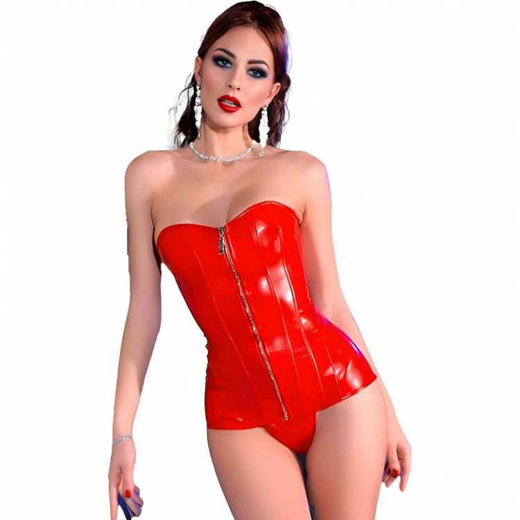 CHILIROSE CR 4491 CORSET VERMELHO S M