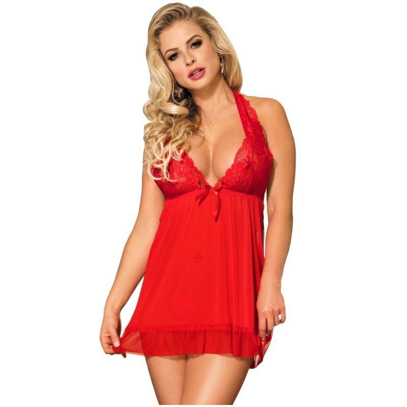 SUBBLIME BABYDOLL MOTIVOS FLORAIS RED NOS SEIOS L XL