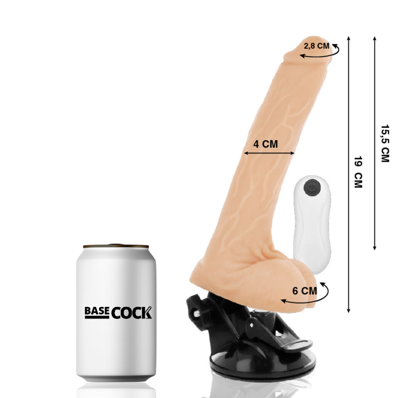 BASECOCK VIBRADOR DE CONTROLE REMOTO NATURAL REALISTA 19 CM O 4 CM