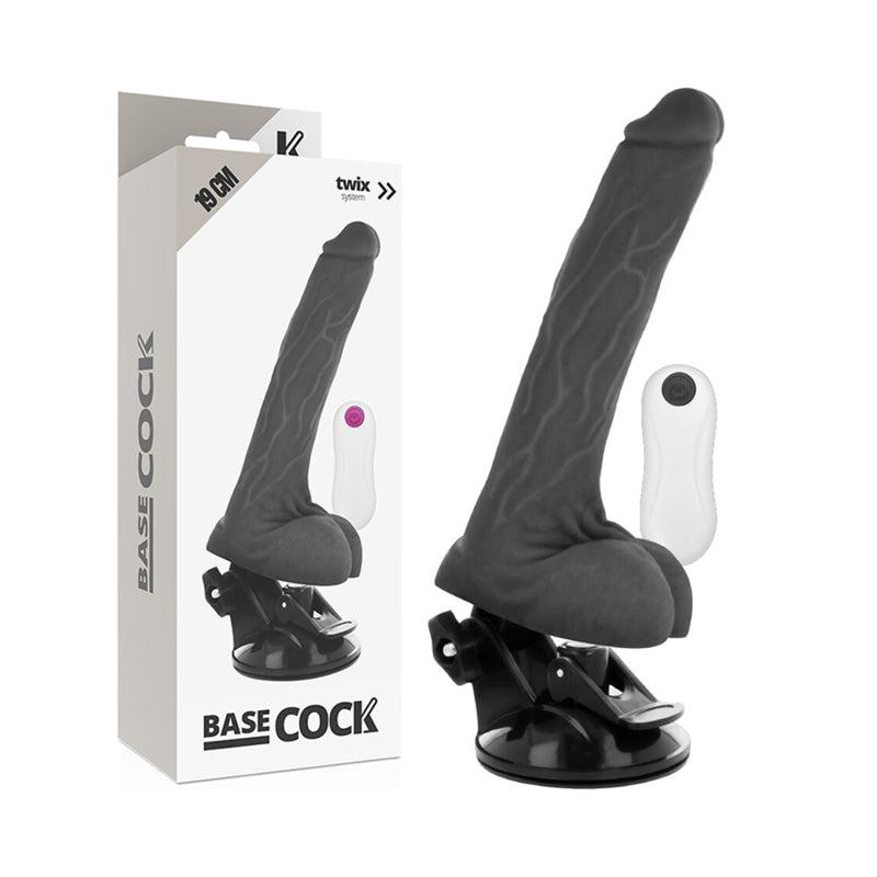 BASECOCK VIBRADOR DE CONTROLE REMOTO REALISTA PRETO 19 CM O 4 CM