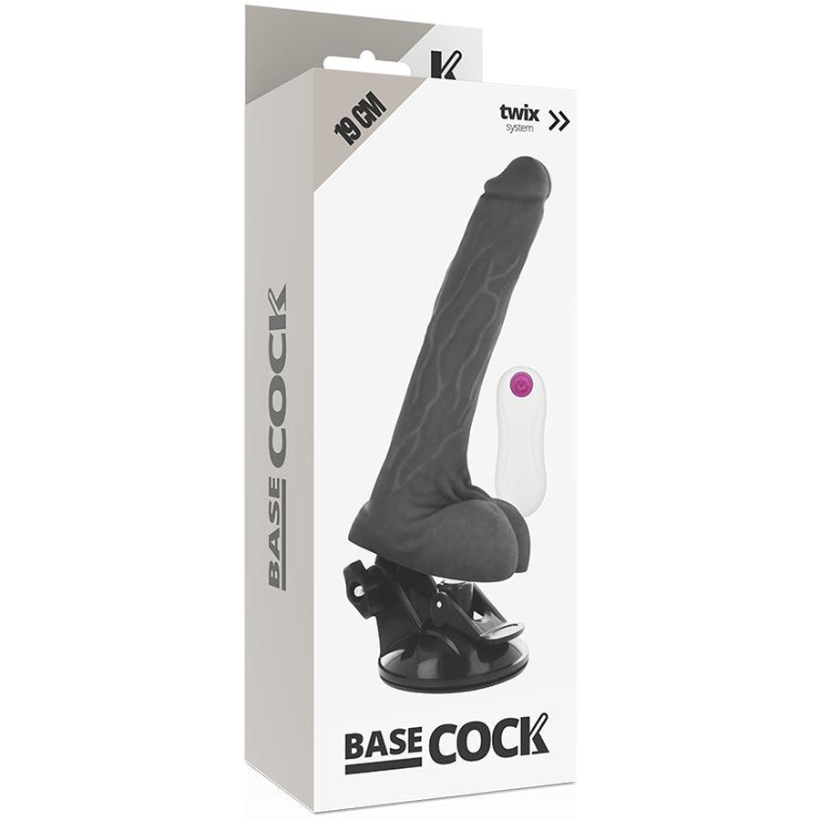 BASECOCK VIBRADOR DE CONTROLE REMOTO REALISTA PRETO 19 CM O 4 CM