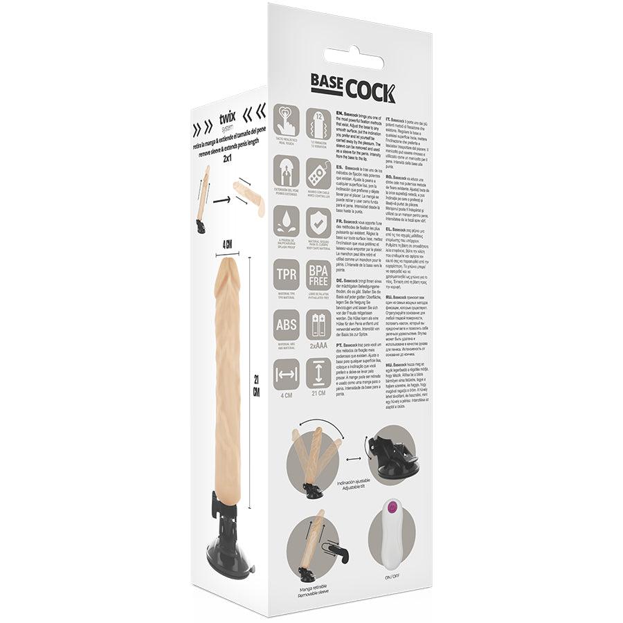 BASECOCK VIBRADOR REALiSTICO CONTROLE REMOTO NATURAL 21 CM O 4 CM