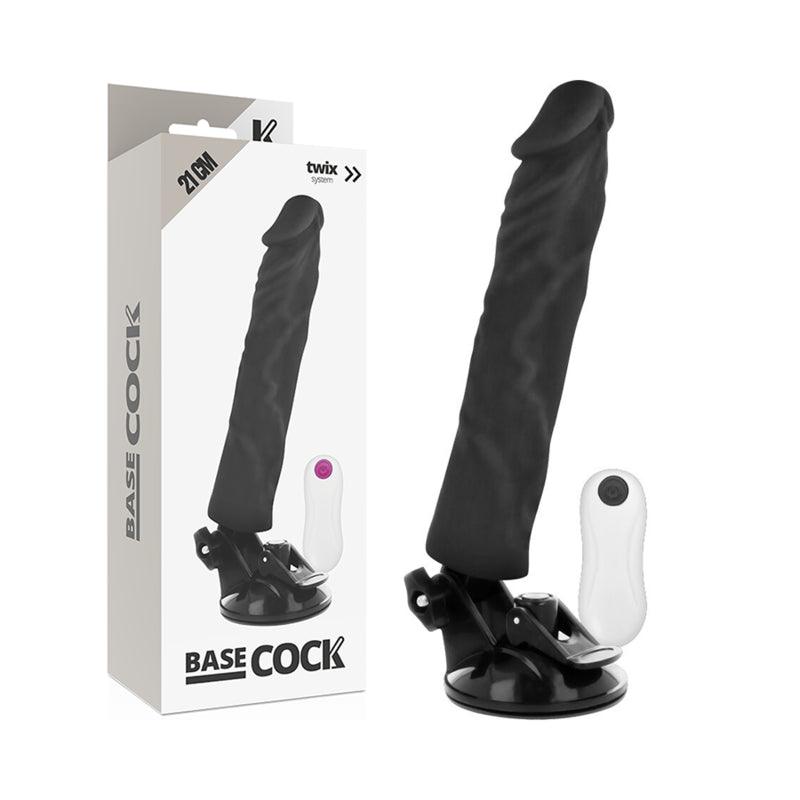 BASECOCK VIBRADOR REALiSTICO CONTROLE REMOTO PRETO 21 CM O 4 CM