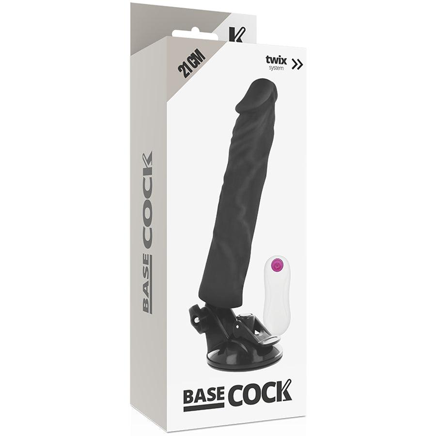 BASECOCK VIBRADOR REALiSTICO CONTROLE REMOTO PRETO 21 CM O 4 CM