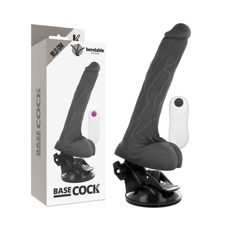 BASECOCK VIBRADOR ARTICULVEL CONTROLE REMOTO PRETO 185 CM O 4 CM