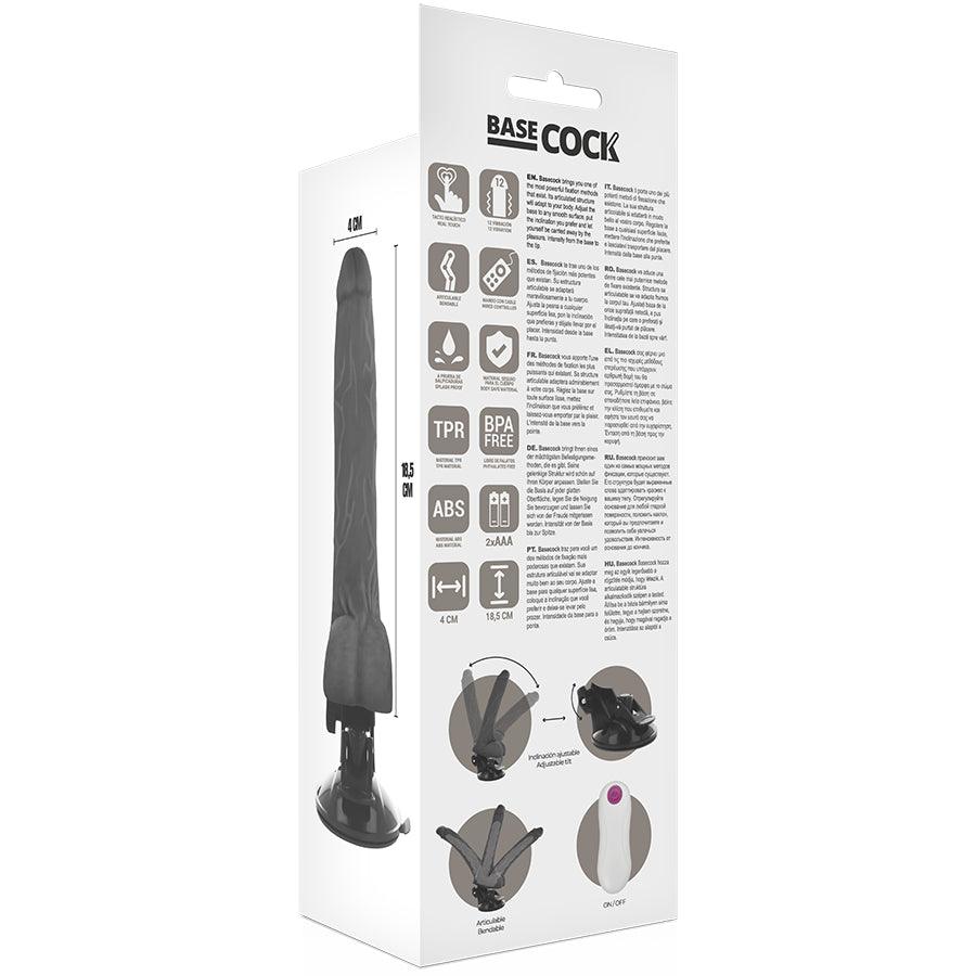 BASECOCK VIBRADOR ARTICULVEL CONTROLE REMOTO PRETO 185 CM O 4 CM