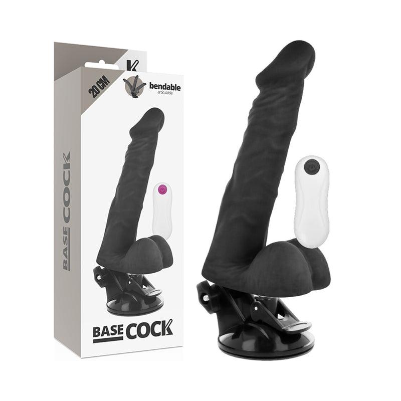 BASECOCK VIBRADOR ARTICULVEL CONTROLE REMOTO PRETO 20 CM O 45 CM