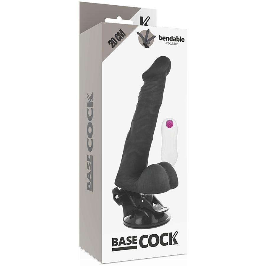 BASECOCK VIBRADOR ARTICULVEL CONTROLE REMOTO PRETO 20 CM O 45 CM