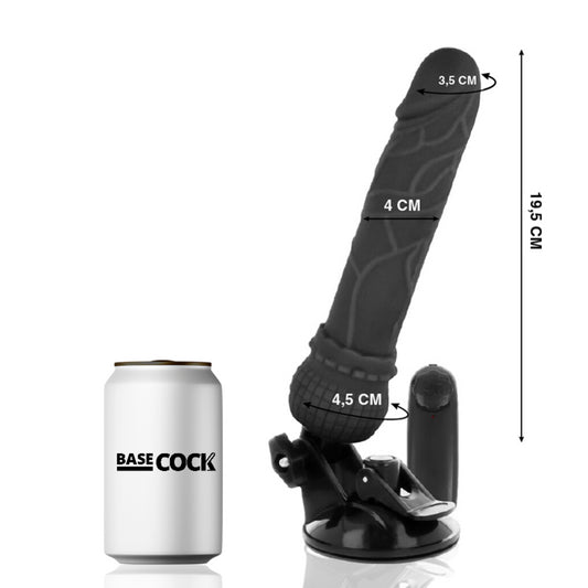 BASECOCK CONTROLE REMOTO VIBRADOR REALiSTICO BASECOCK PRETO 195 CM