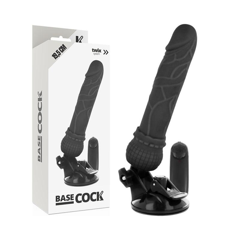 BASECOCK CONTROLE REMOTO VIBRADOR REALiSTICO BASECOCK PRETO 195 CM